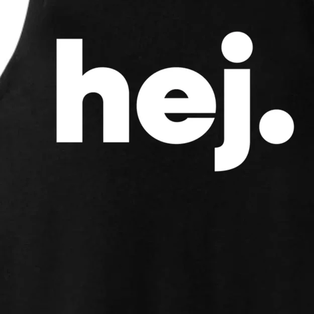 Hej Hi In Swedish Gift Ladies Tri-Blend Wicking Tank