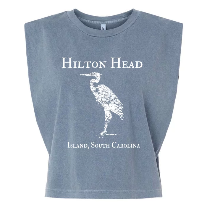 Hilton Head Island Crane Family Vacation Gift Garment-Dyed Women's Muscle Tee