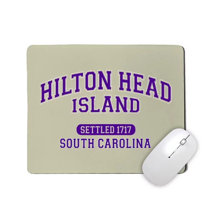 Hilton Head Island South Carolina Vintage Sports Purple Mousepad