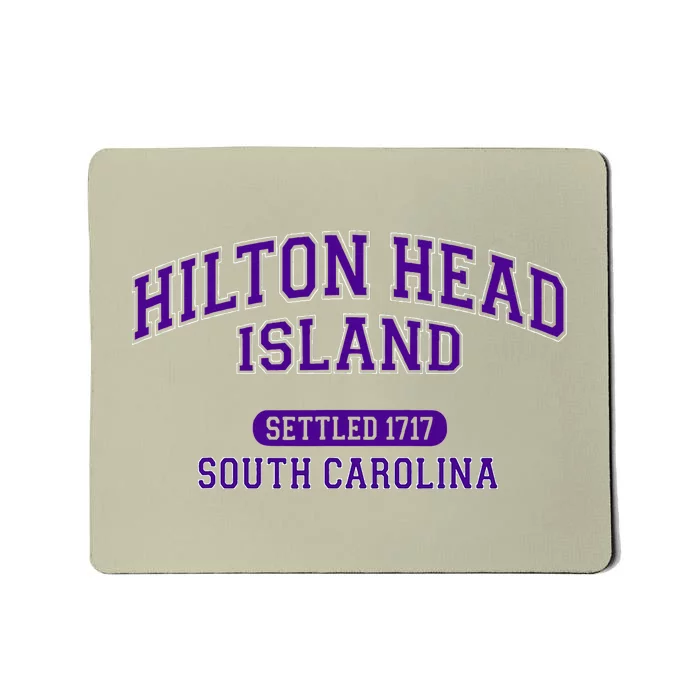 Hilton Head Island South Carolina Vintage Sports Purple Mousepad