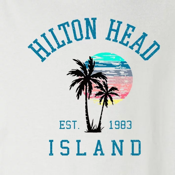 Hilton Head Island South Carolina Beach Palm Trees Summer Toddler Long Sleeve Shirt