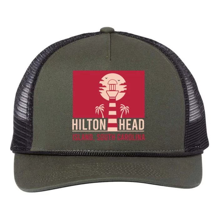 Hilton Head Island Retro Rope Trucker Hat Cap