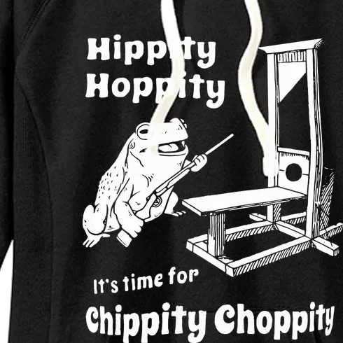 Hippity Hoppity It's Time For Chippity Choppity Frog Women's Fleece Hoodie