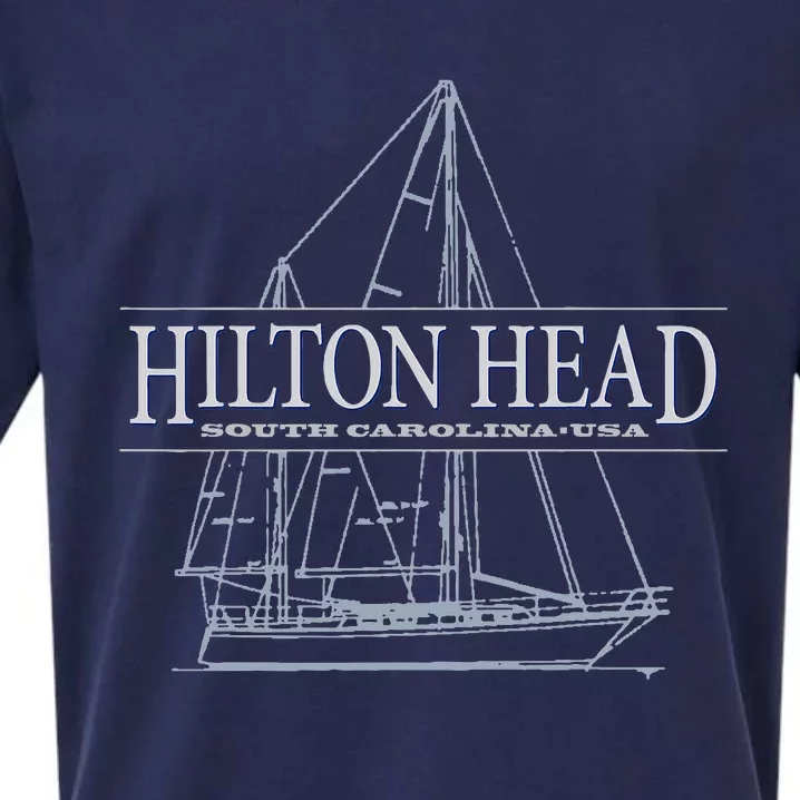 Hilton Head Island South Carolina Sailing Sueded Cloud Jersey T-Shirt