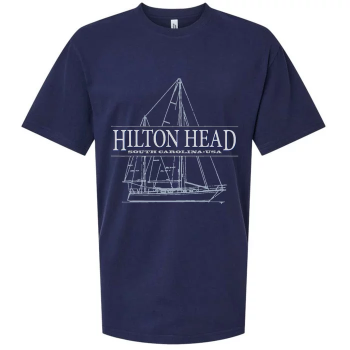 Hilton Head Island South Carolina Sailing Sueded Cloud Jersey T-Shirt