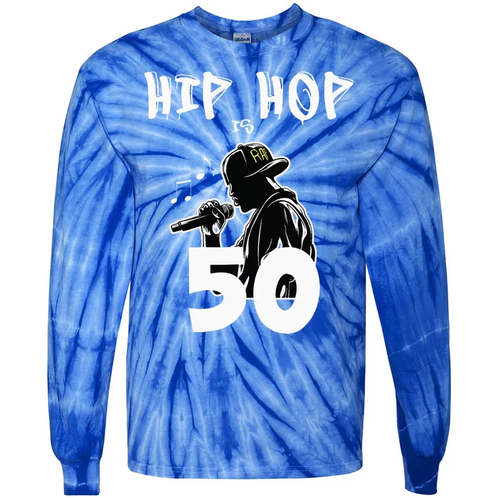 Hip Hop Is 50 50th Anniversary Freestyle Rapper Tie-Dye Long Sleeve Shirt