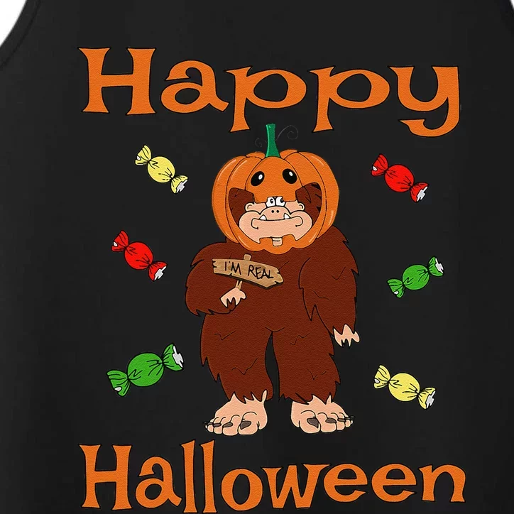 Happy Halloween Im Real Bigfoot Sasquatch Costume Performance Tank