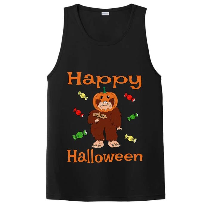 Happy Halloween Im Real Bigfoot Sasquatch Costume Performance Tank