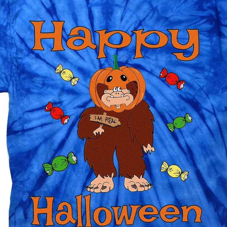 Happy Halloween Im Real Bigfoot Sasquatch Costume Tie-Dye T-Shirt