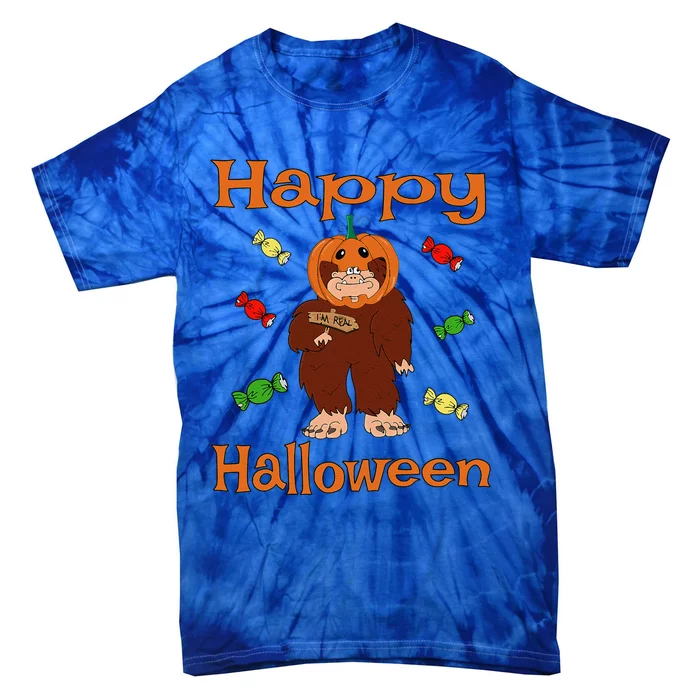 Happy Halloween Im Real Bigfoot Sasquatch Costume Tie-Dye T-Shirt