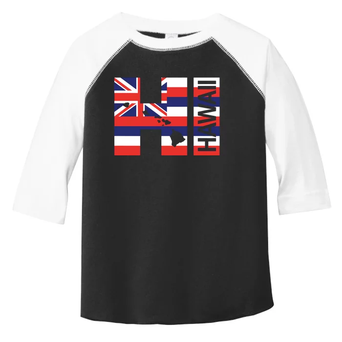 Hi Hawaii Islands Hawaiian Flag Beach Toddler Fine Jersey T-Shirt