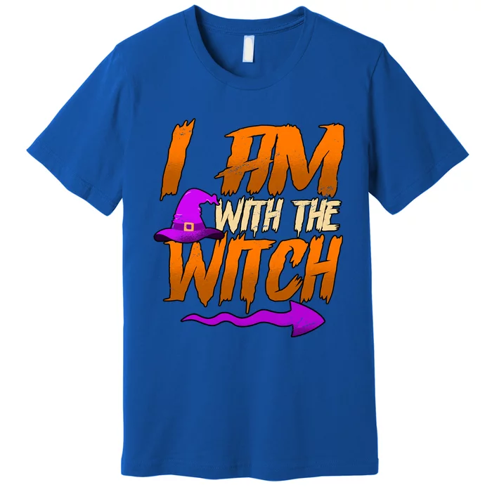 Happy Halloween I Am With The Witch Cool Gift Premium T-Shirt