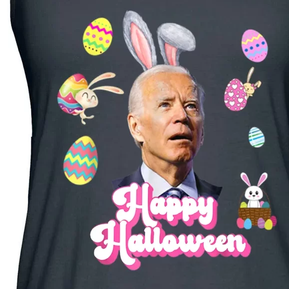 Happy Halloween Joe Biden Funny Easter Ladies Essential Flowy Tank