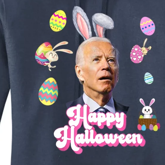 Happy Halloween Joe Biden Funny Easter Women's Pullover Hoodie