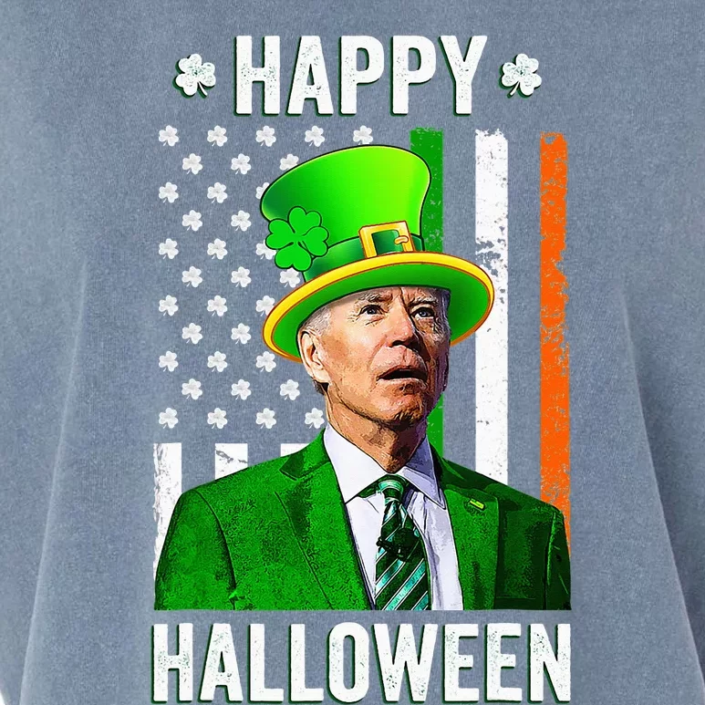 Happy Halloween Joe Biden St Patricks Day Leprechaun Hat Garment-Dyed Women's Muscle Tee