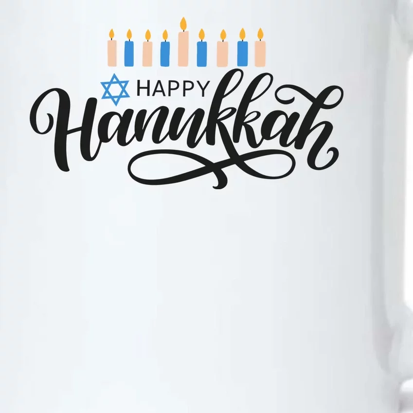 Happy Hanukkah Jewish Holiday Gift Black Color Changing Mug