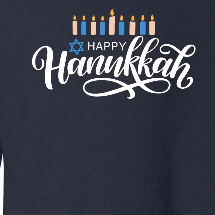 Happy Hanukkah Jewish Holiday Gift Toddler Sweatshirt