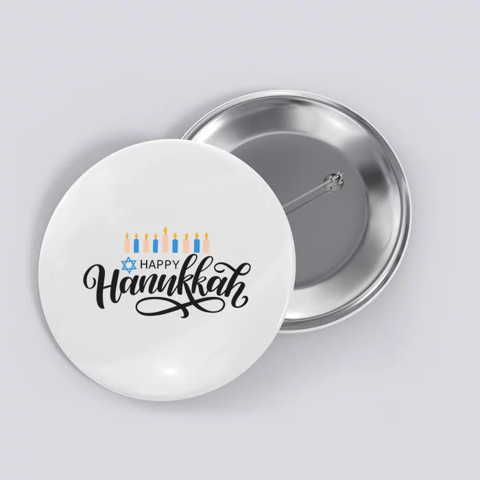 Happy Hanukkah Jewish Holiday Gift Button