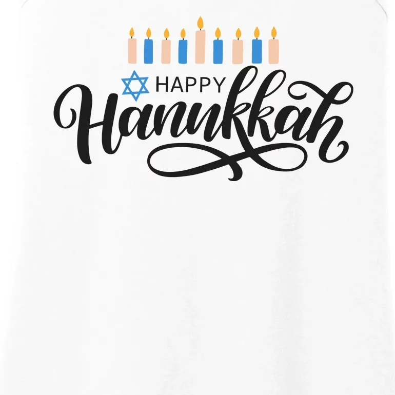 Happy Hanukkah Jewish Holiday Gift Ladies Essential Tank