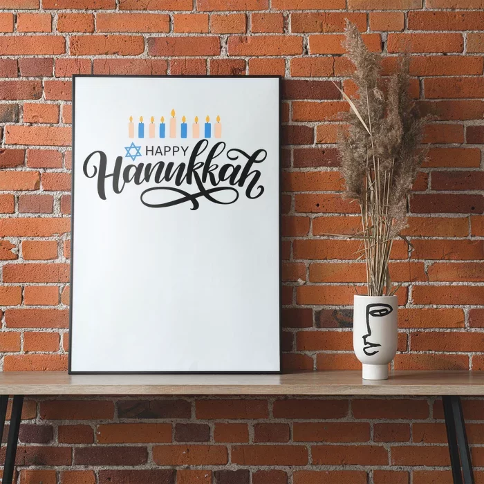 Happy Hanukkah Jewish Holiday Gift Poster