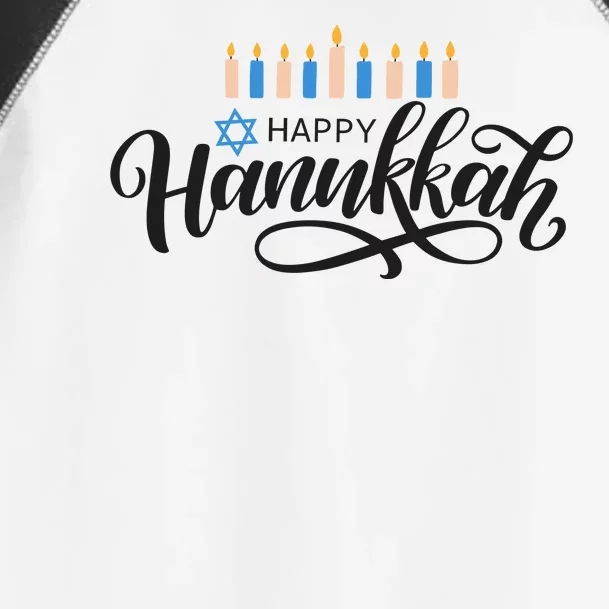 Happy Hanukkah Jewish Holiday Gift Toddler Fine Jersey T-Shirt