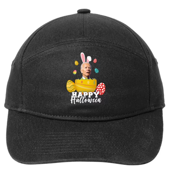 Happy Halloween Joe Biden Easter Funny Confused 7-Panel Snapback Hat