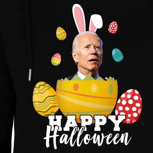 Happy Halloween Joe Biden Easter Funny Confused Womens Funnel Neck Pullover Hood