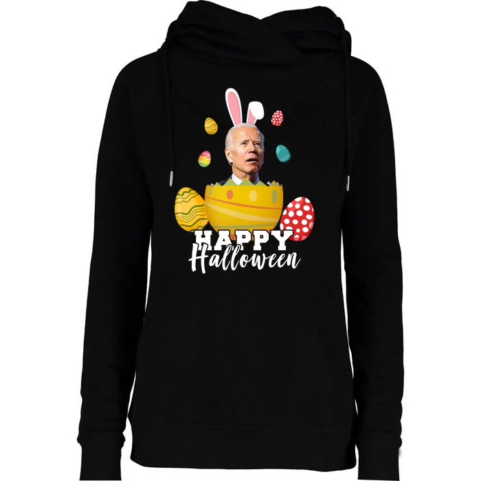 Happy Halloween Joe Biden Easter Funny Confused Womens Funnel Neck Pullover Hood