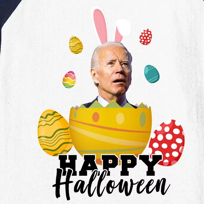 Happy Halloween Joe Biden Easter Funny Confused Baseball Sleeve Shirt