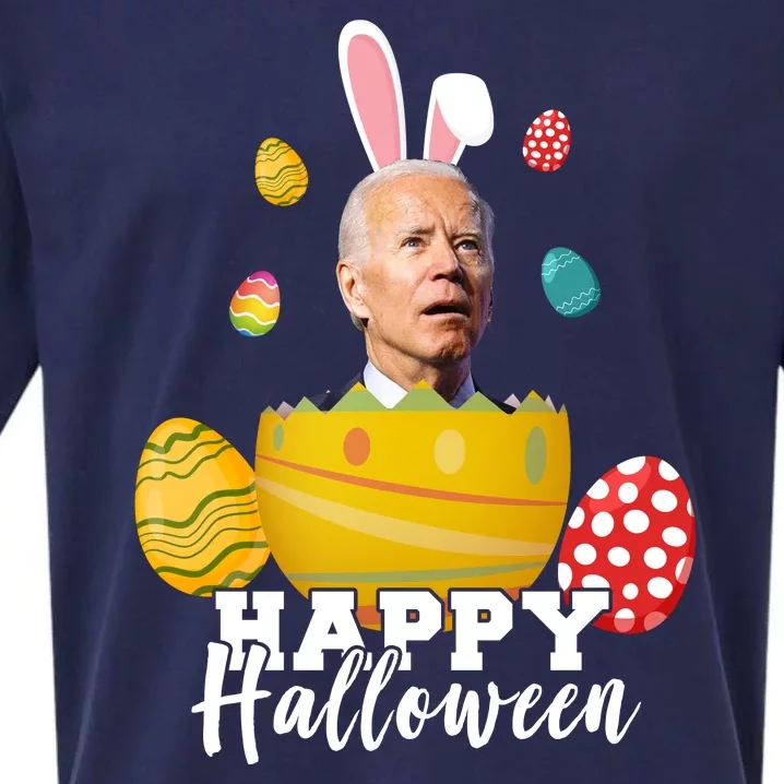 Happy Halloween Joe Biden Easter Funny Confused Sueded Cloud Jersey T-Shirt