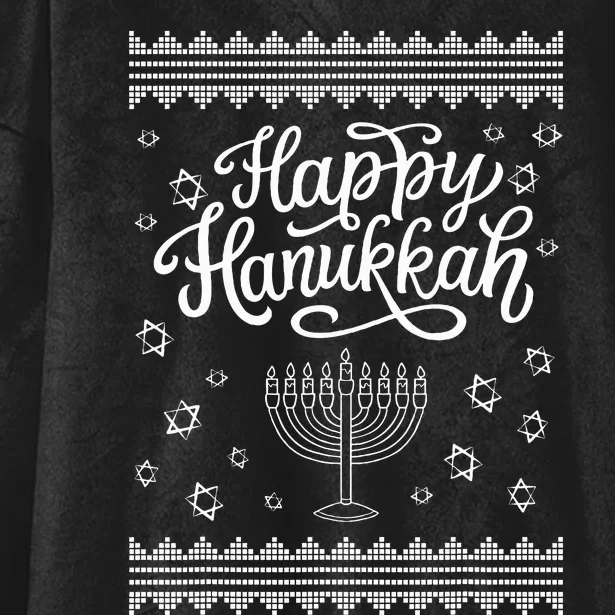 Happy Hanukkah  Jewish holiday  Israel Christmas Hooded Wearable Blanket