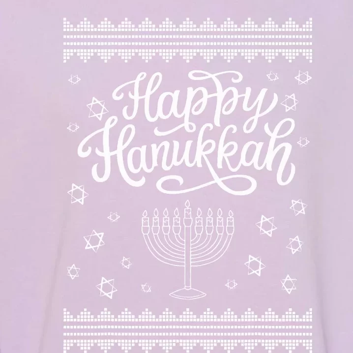 Happy Hanukkah  Jewish holiday  Israel Christmas Garment-Dyed Sweatshirt