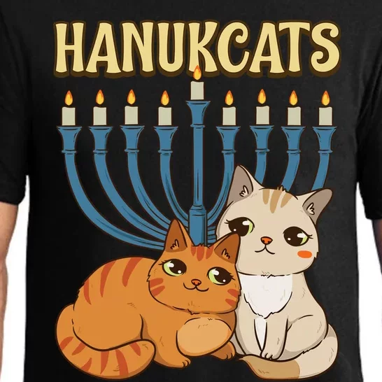 Hanukcats Hanukkah Jewish Cat Kawaiiorah Holiday Pajama Set