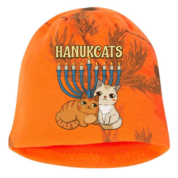 Hanukcats Hanukkah Jewish Cat Kawaiiorah Holiday Kati - Camo Knit Beanie