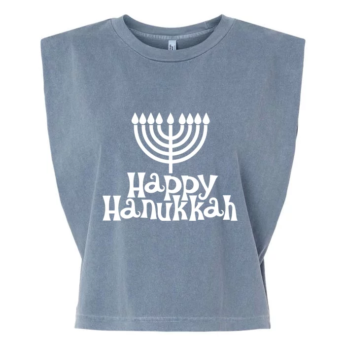 Happy Hanukkah Jewish Funny Garment-Dyed Women's Muscle Tee