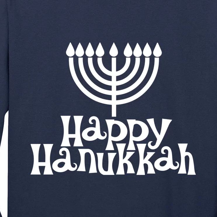 Happy Hanukkah Jewish Funny Tall Long Sleeve T-Shirt