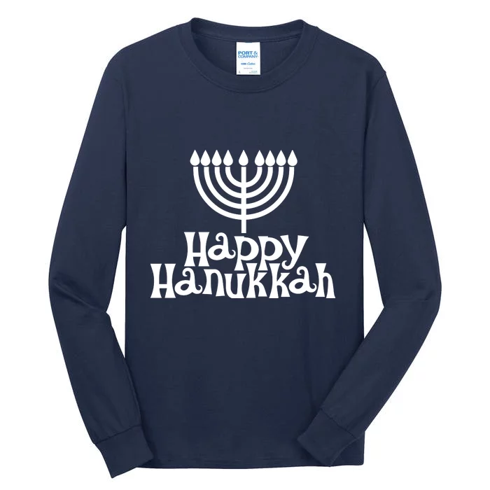 Happy Hanukkah Jewish Funny Tall Long Sleeve T-Shirt