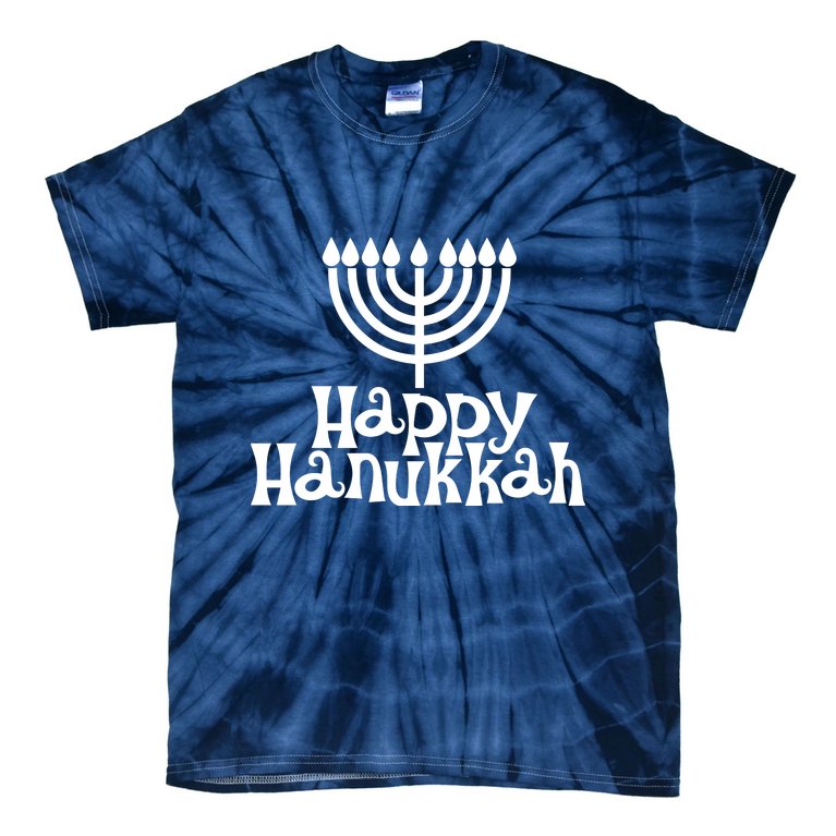 Happy Hanukkah Jewish Funny Tie-Dye T-Shirt