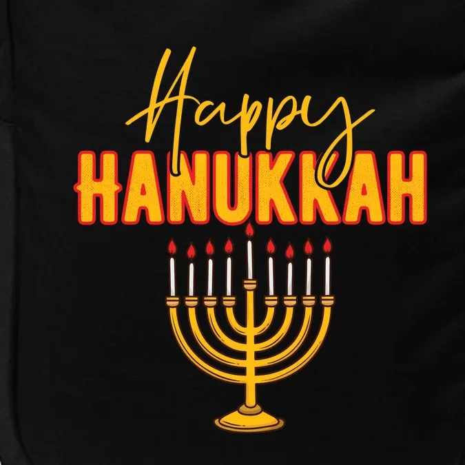 Happy Hanukkah Jewish Holiday Impact Tech Backpack