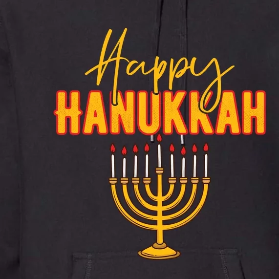 Happy Hanukkah Jewish Holiday Premium Hoodie