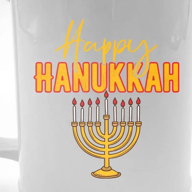 Happy Hanukkah Jewish Holiday Front & Back Beer Stein