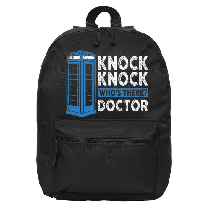 Hilarious Humor Knock Knock Doctor Funny Knock WhoS There 16 in Basic Backpack