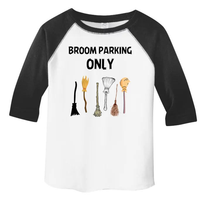 Humorous Halloween Lovers Broom Parking Only Gift Toddler Fine Jersey T-Shirt