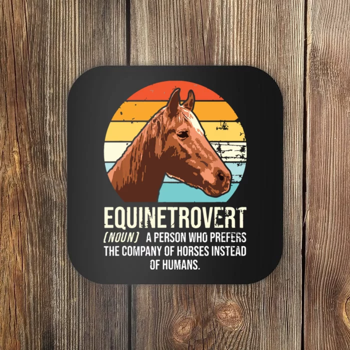 Horse Horse Lover Tee Equestrian Tee Retro Horse Coaster