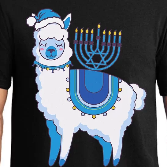 Happy Hanukkah Llamakkah Llama Menorah Alpaca Jewish Holiday Pajama Set