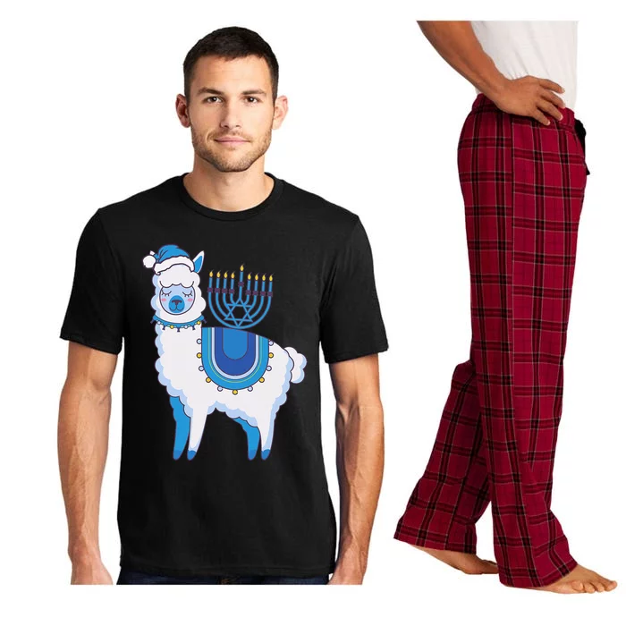 Happy Hanukkah Llamakkah Llama Menorah Alpaca Jewish Holiday Pajama Set