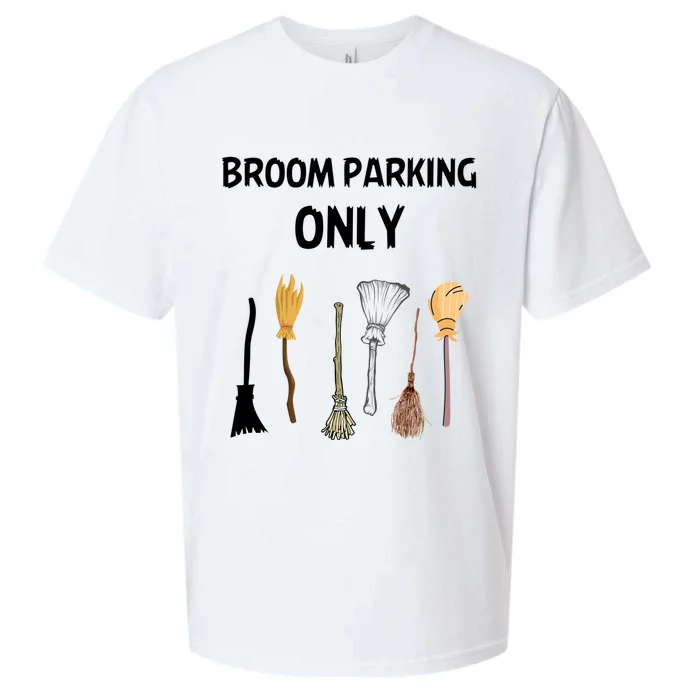 Humorous Halloween Lovers Broom Parking Only Gift Sueded Cloud Jersey T-Shirt