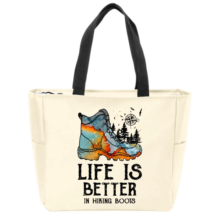 Hiker Hobbies Life Is Better In Hiking Boots Sport Lovers Zip Tote Bag