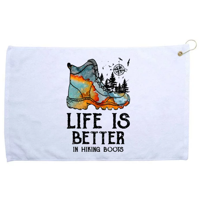 Hiker Hobbies Life Is Better In Hiking Boots Sport Lovers Grommeted Golf Towel