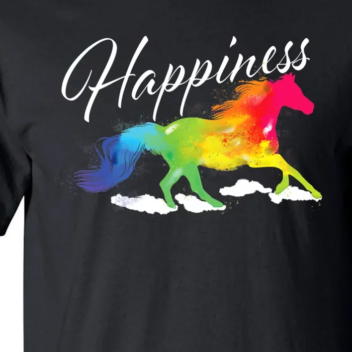 Happiness Horse Lover Equestrian Horseback Rider Tall T-Shirt